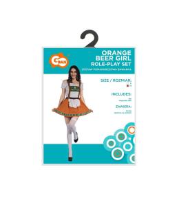 Strój dla dorosłych Bawarka pomarańczowa rozm. M