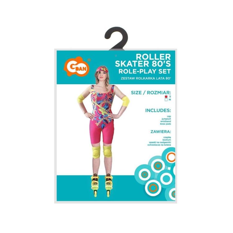 Strój dla dorosłych Rolkarka Lata 80' rozm. S