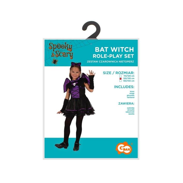 Zestaw dla dzieci Czarownica Nietoperz 120/130cm