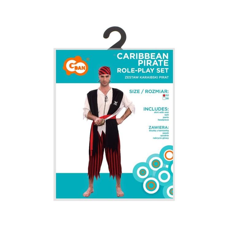 Strój dla dorosłych Karaibski Pirat rozm. 52