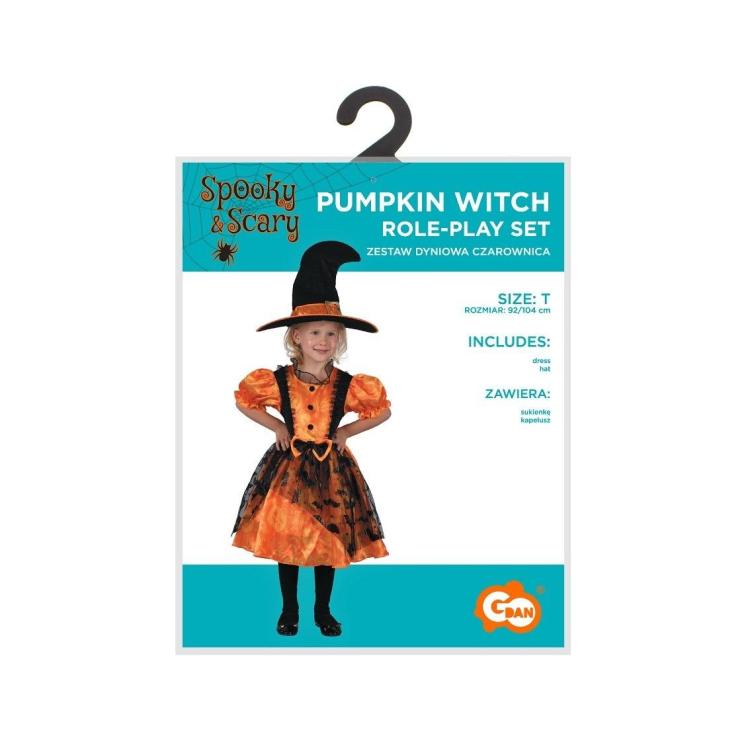 Zestaw dla dzieci Dyniowa Czarownica rozm. 92/104