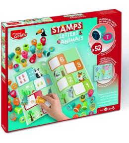 Creativ Kolorowe Stempelki literki i zwierzątka