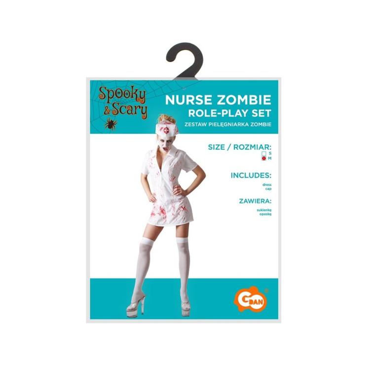 Strój dla dorosłych Pielęgniarka Zombie rozm.M