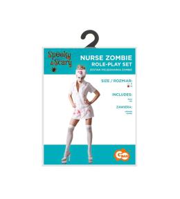 Strój dla dorosłych Pielęgniarka Zombie rozm.M