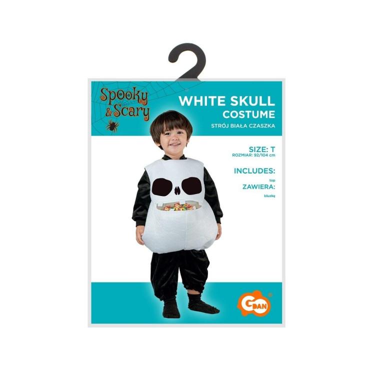 Strój dla dzieci Biała Czaszka rozm. 92/104cm
