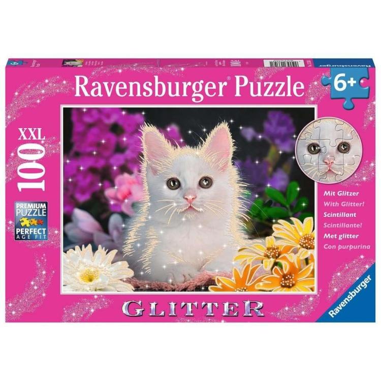 Puzzle XXL 100 Brokatowy kotek