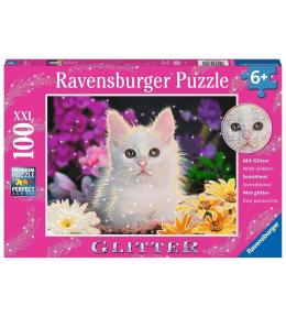Puzzle XXL 100 Brokatowy kotek