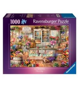 Puzzle 1000 Kot w kwiaciarni