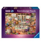 Puzzle 1000 Kot w kwiaciarni