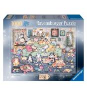 Puzzle 1000 Łobuziarskie koty w święta