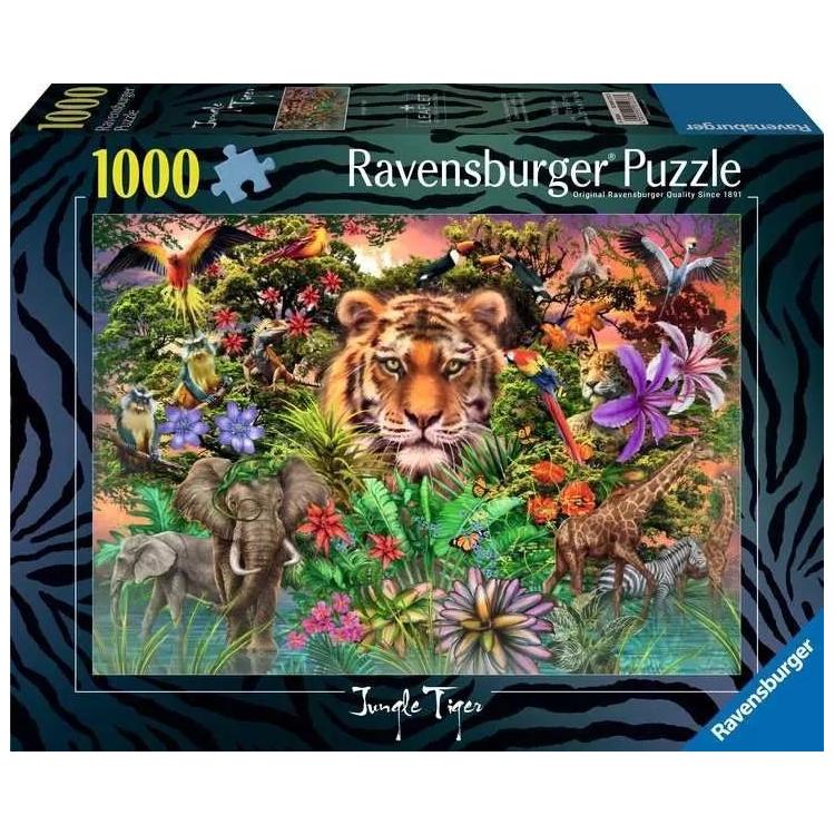 Puzzle 1000 Tygrys w ogrodzie