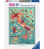 Puzzle 1000 Mapa włoskich słodkości