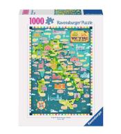 Puzzle 1000 Mapa włoskich win