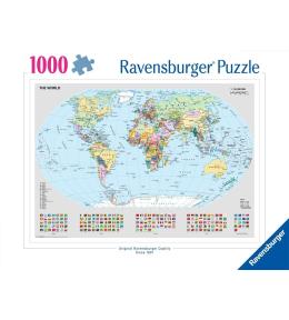 Puzzle 1000 Polityczna mapa świata