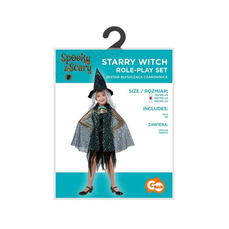 Zestaw dla dzieci Błyszcząca Czarownica 120/130cm