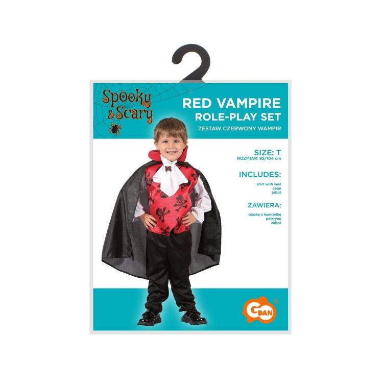 Zestaw dla dzieci Czerwony Wampir rozm. 92/104cm