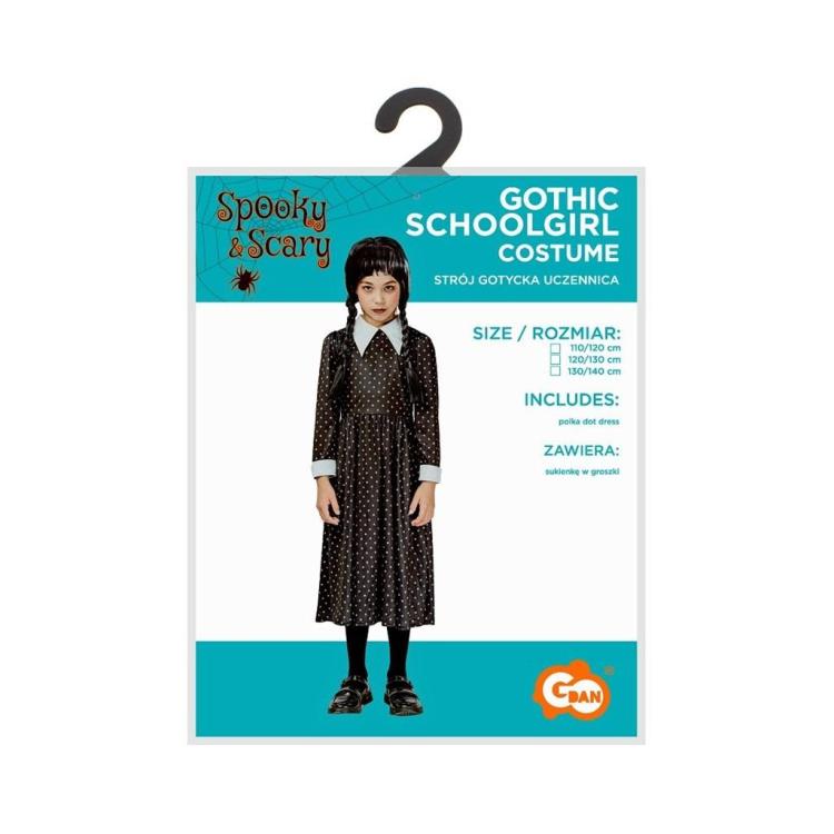 Strój gotycka uczennica 120/130cm