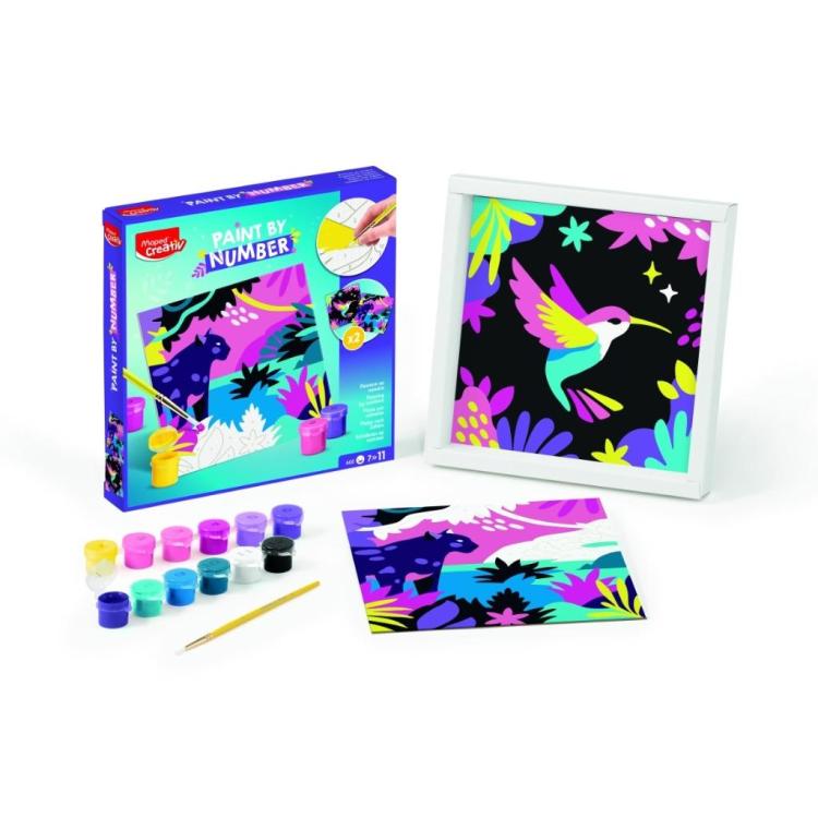 Creativ malowanie po numerach leopard/ptaszek