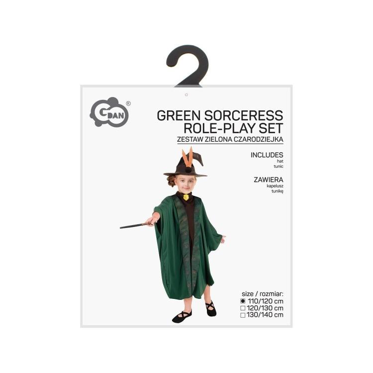 Strój dla dzieci Zielona Czarodziejka 110/120cm