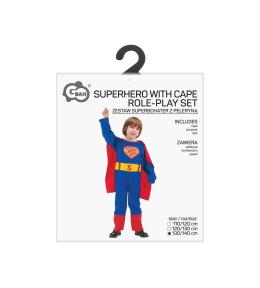 Strój dla dzieci Superbohater z peleryną 130/140cm