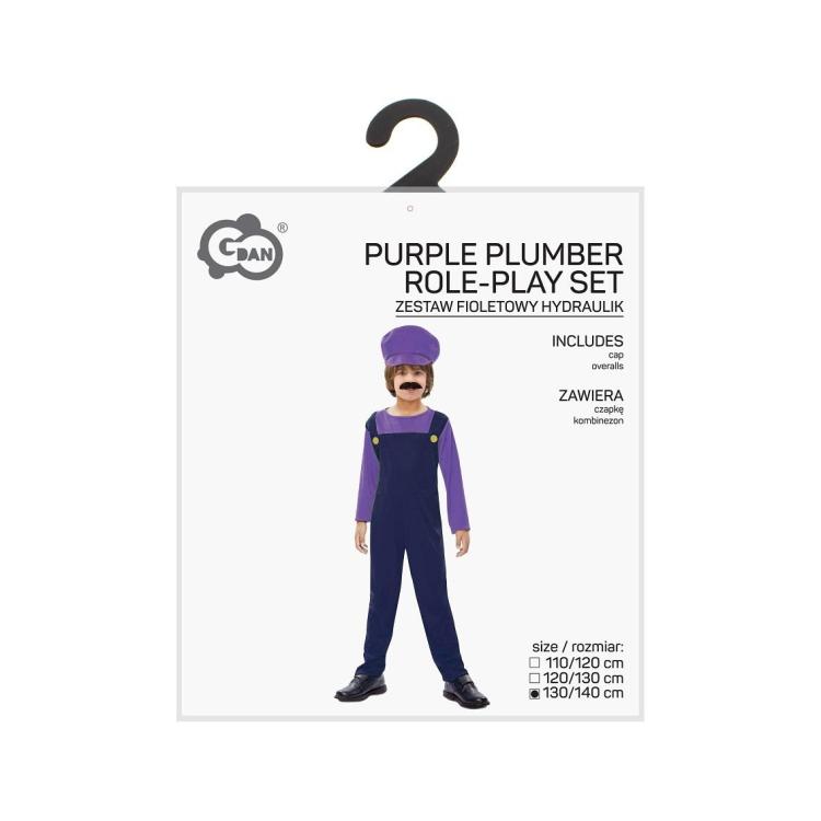 Strój dla dzieci Fioletowy hydraulik 130/140cm
