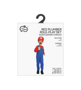 Strój dla dzieci Czerwony hydraulik 130/140cm