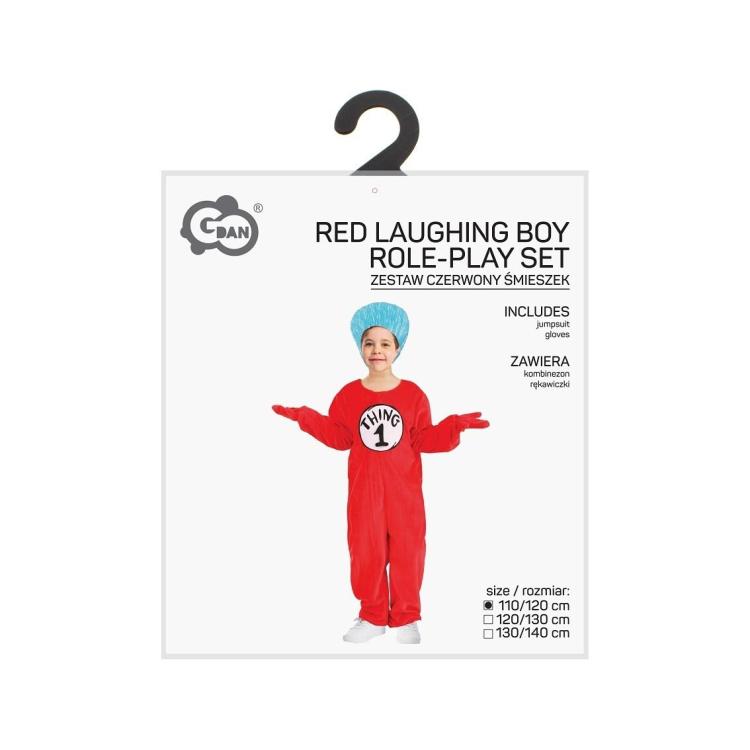 Strój dla dzieci czerwony śmieszek 110/120cm