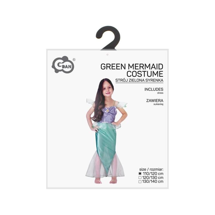 Strój dla dzieci Zielona Syrenka 110/120cm
