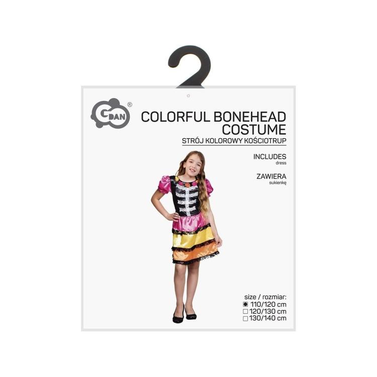 Strój dla dzieci Kolorowy Kościotrup 110/120cm