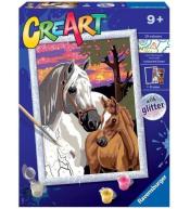 CreArt dla dzieci: Konie i zachód słońca