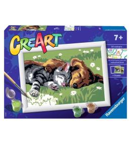 CreArt dla dzieci: Śpiący kotek z pieskiem