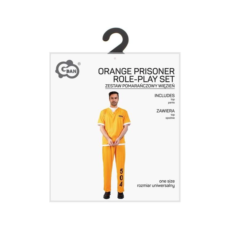 Strój Pomarańczowy więzień rozm. uniw.