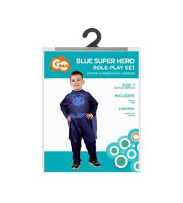 Strój superbohater niebieski rozm. 98-104cm