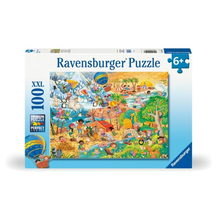 Puzzle dla dzieci 2D: 4 pory roku 100el