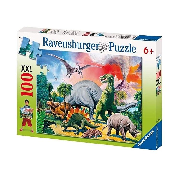 Puzzle 100 Pośród dinozaurów