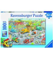 Puzzle 100 Pociąg w mieście XXL