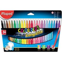Flamastry Colorpeps trójkątne 24 kolory MAPED
