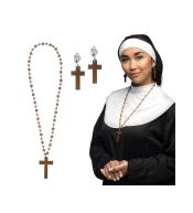 Zestaw Zakonnica naszyjnik i kolczyki