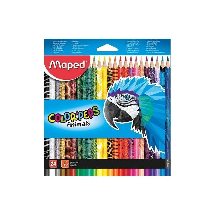 Kredki Colorpeps Animals 24 kolory MAPED