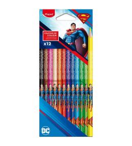 Kredki ołówkowe Superman 12 kolorów MAPED