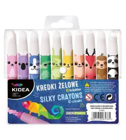 Kredki żelowe 10 kolorów KIDEA