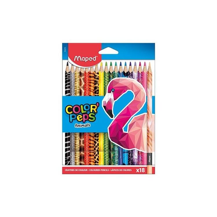 Kredki Colorpeps Animals 18 kolorów MAPED