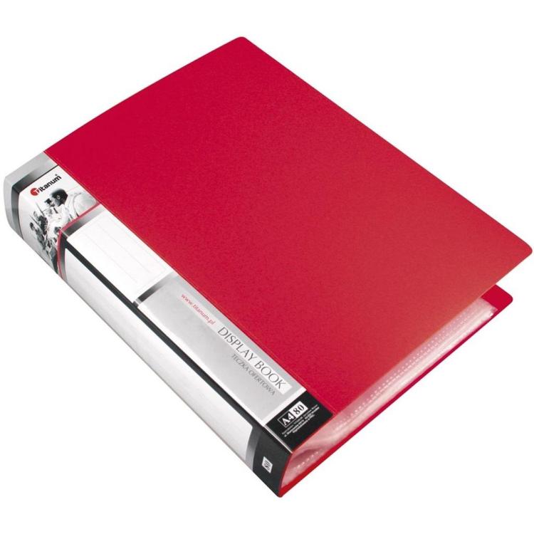 Teczka ofertowa A4 80 koszulek czerwona