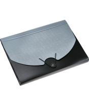 Teczka A4 z gumką 13 przegródek czarno-szara