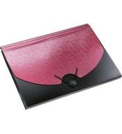 Teczka A4 z gumką 13 przegródek czarno-bordowa