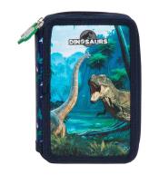 Piórnik z wyposażeniem 2-kom Dinozaur 19 DERFORM