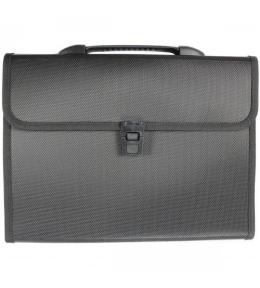 Teczka A4 z rączką 12 przegródek czarna