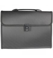 Teczka A4 z rączką 12 przegródek czarna