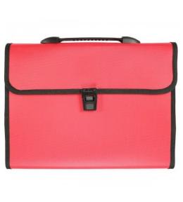 Teczka A4 z rączką 12 przegródek czerwona