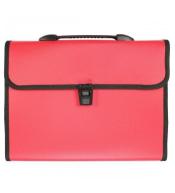 Teczka A4 z rączką 12 przegródek czerwona